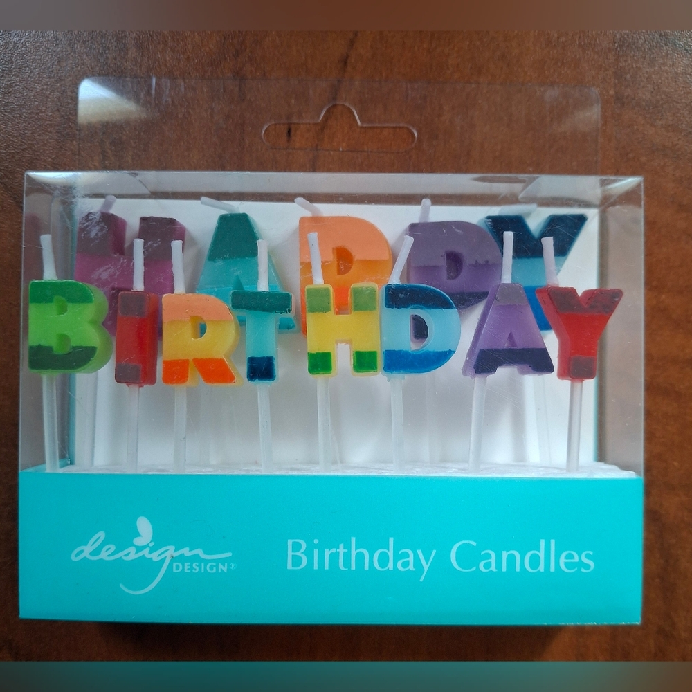 Design Design "Happy Birthday" Candle Set Multi-Colored 758-10242